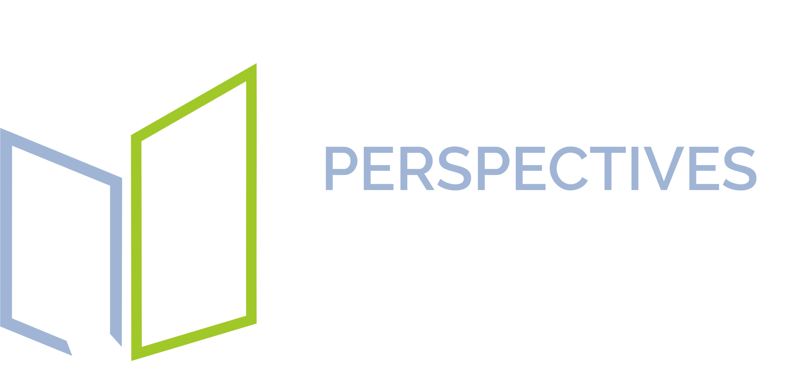 Logo Building Perspectives auf blau